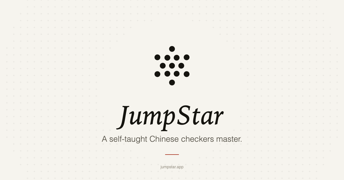 JumpStar is the world's strongest AI engine for Chinese Checkers